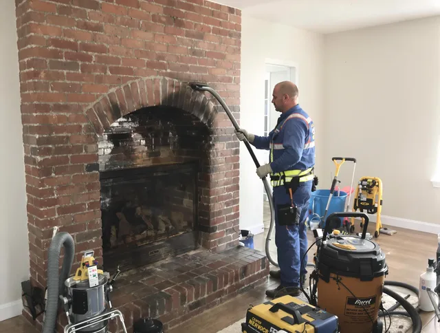 Stow Chimney Sweep expert performing detailed chimney sweep in Stow, OH