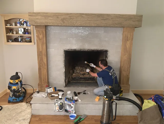 Detailed creosote removal process by Stow Chimney Sweep in Stow, OH
