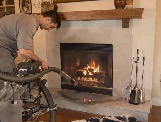 Routine fireplace upkeep by Stow Chimney Sweep in Stow, OH