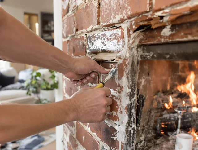 Routine fireplace repair by Stow Chimney Sweep in Stow, OH