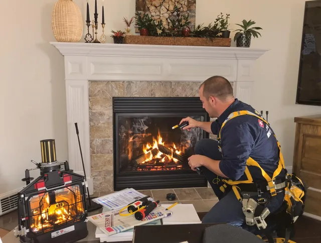 Safety-focused fireplace inspection by Stow Chimney Sweep in Stow, OH