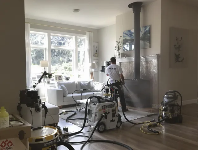 Soot removal service by Stow Chimney Sweep for a fireplace in Stow, OH